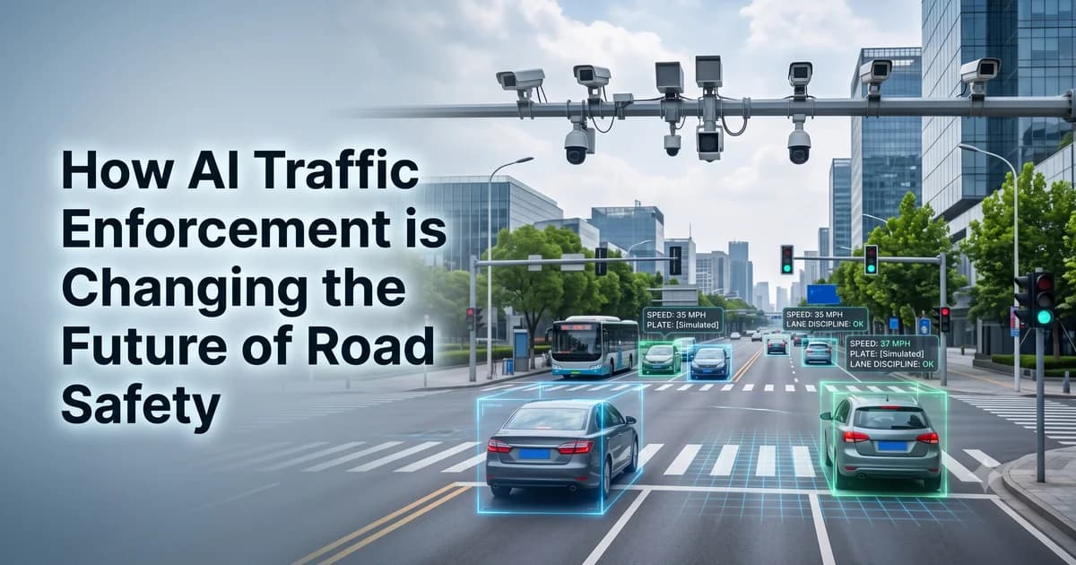 Intelligent traffic management system camera using AI to monitor vehicles and issue automated tickets