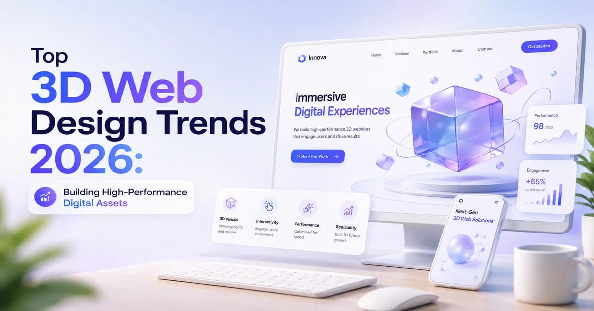 Futuristic interactive 3D globe showcasing modern digital branding and 3D web design trends in 2026