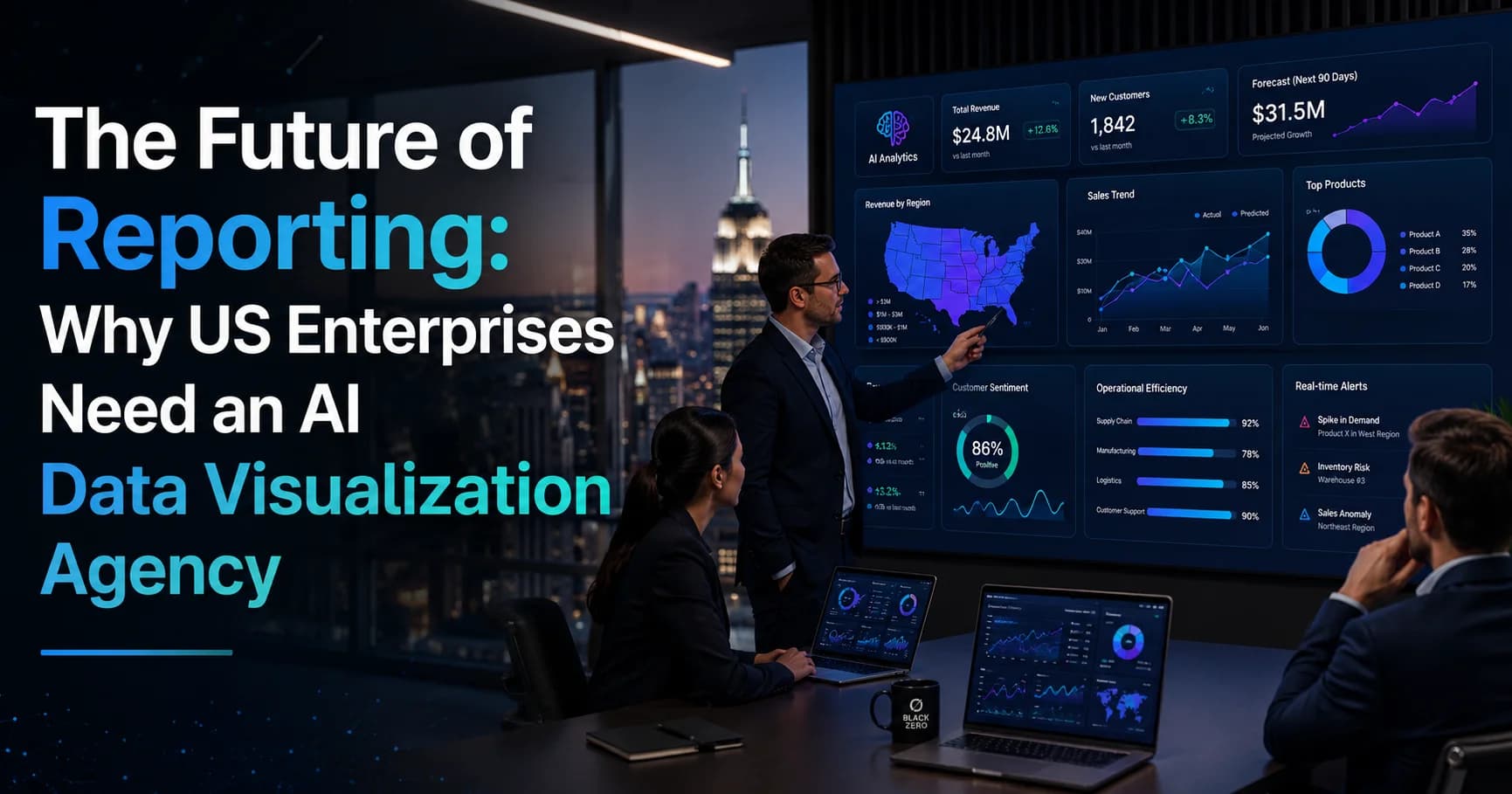Black Zero engineers developing predictive visual analytics for US enterprise business intelligence