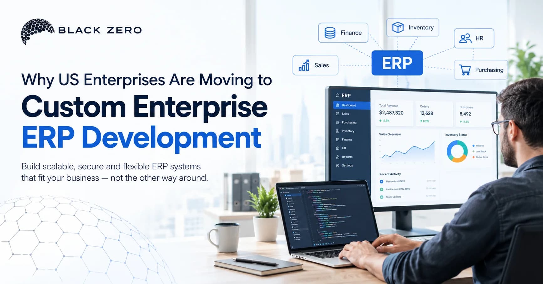 Engineers mapping out custom enterprise erp development architecture