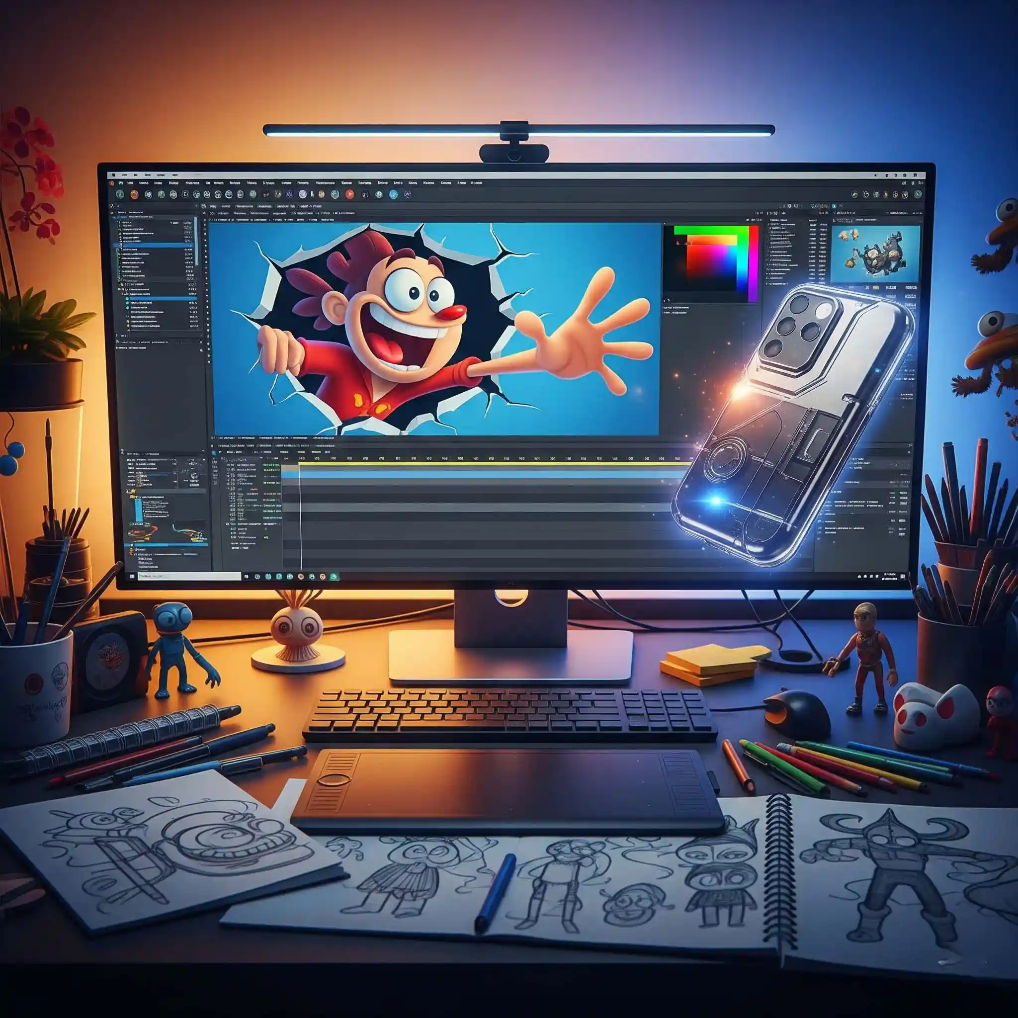 Animation service visualization